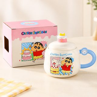 케이크 장식 뚜껑 도자기 머그컵 400ml 우유컵 생일 선물용