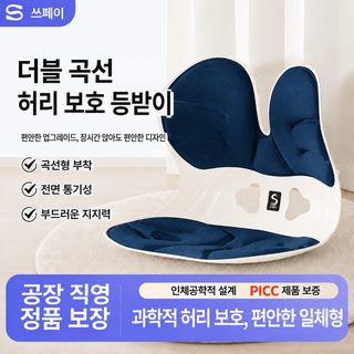 허리 보호 방석 쿠션 통기 오래 앉아 있으면 피곤하지 않다 인체공학 사무실 좌석 자세 의자 허리 등 일체 지지 허리