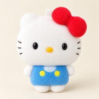 리본 고양이 봉제인형 키링 10cm 가방 장식