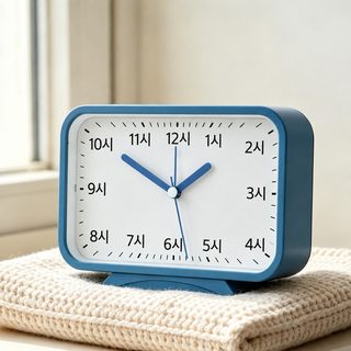 크로스보더 심플한 사각형 데스크톱 시계 침대 머리 창의 큰 소리 정시 장