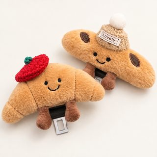 차량용 안전벨트 연장 버클 크루아상 바게트 봉제인형 실내 장식