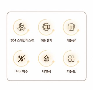 스테인리스 5칸 원형 반찬판 304·201 재료 준비 트레이 과일 간식 접시