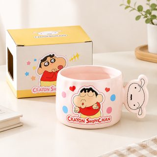 귀여운 캐릭터 도자기 머그컵 330ml 손잡이 홈카페 커피잔