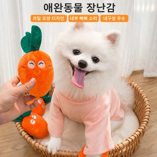 펫 캐릭터 당근 벨벳 발성 장난감 내찢김 BB기 장난감 고양이 강아지 이를