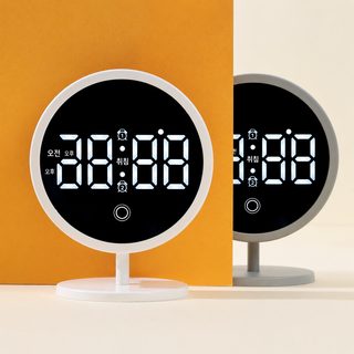 LED 디지털 탁상시계 플러그인 전자 알람시계 메모리 기능 초슬림 학생용