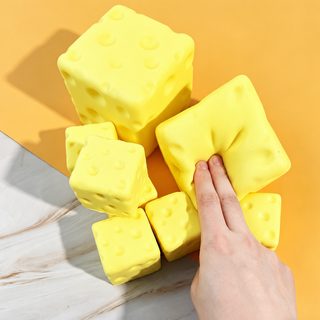 PU 치즈 스퀴시 말랑이 사각 치즈·버터 스틱 스트레스 해소 느린 복원 촉감