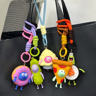 비치버그 주민 미식 파티 블라인드 박스 걸이 작은 어민 인형 열쇠고리 붐