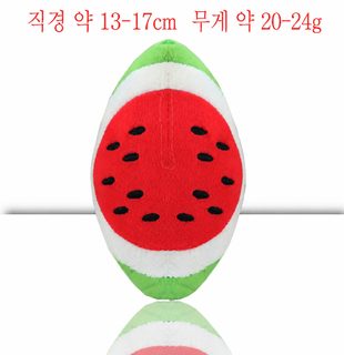 강아지 고양이 소리나는 수박 봉제 장난감 반려동물 스트레스 해소 놀이용