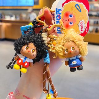 폭탄머리 싱짜이 봉제인형 키링 가방 장식 커플 선물 캐릭터 키홀더