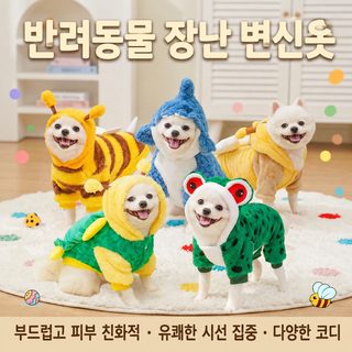애완견 옷 고양이 가을 겨울 네 발 만화 괴상한 변신 옷 고양이 옷 개 옷 용