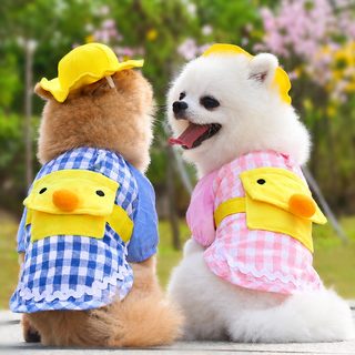 러버덕 캐릭터 개 배낭 애완동물 옷 강아지 고양이 용품 봄, 여름, 가을 고