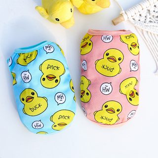 봄가을 애완견 고양이 테디 보미 오리 캐릭터 잠옷 베이스 외출 조끼 개 옷