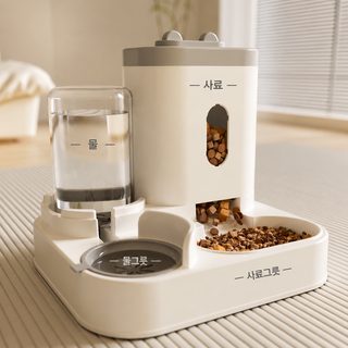 자동 급식기 급수기 일체형 고양이 강아지 반려동물 식기 2500ml 대용량