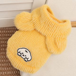 모조 밍크 털 고양이 가을 겨울 후드 조끼 애완동물 강아지 옷 의류 용품 테