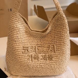 2026新款单肩包立体编织草编包度假风手提包大容量
