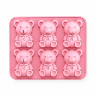 곰돌이 실리콘 얼음틀 6구 아이스크림 푸딩 초콜릿 몰드