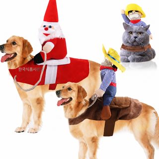大狗狗衣服猫咪宠物用品骑马装圣诞老人狗衣服搞怪猫万圣节变身装