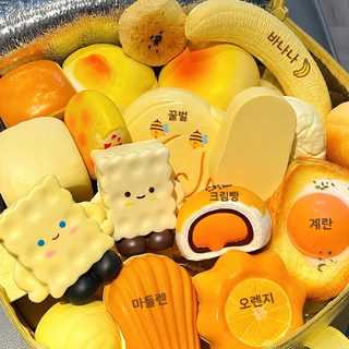 PU 말랑이 스퀴시 장난감 귀여운 빵 음식 모형 느린 복원 스트레스 해소 촉