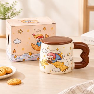 굿나잇 캐릭터 도자기 머그컵 480ml 컬러박스 선물용
