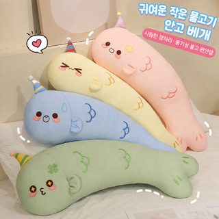 여름철 A류 빙수 냉감 긴 쿠션 만화 소파 쿠션 여학생 잠 측면 잠 클립 다리