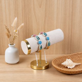 무지개빛 조개 화산석 팔찌 조절형 여름 휴양지 남녀공용 수제 손목끈