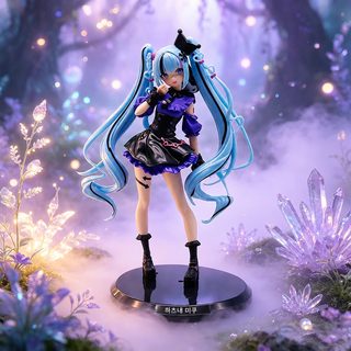 二次元美少女初音动漫周边公主手办模型桌面机箱摆件 熊猫初音