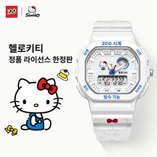 정항 삼려구 연명 시계 여자 고등학교 학생 석영 시계 방수 운동 전자 시계