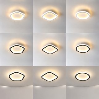 북유럽 모던 LED 현관 복도 직부 천장등 3색 변환 철제 계단 베란다 조명
