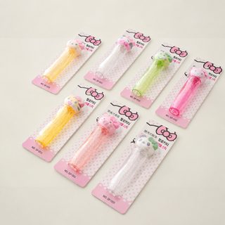 귀여운 고양이 캐릭터 휴대용 이쑤시개 케이스 미니 거울 내장 이쑤시개통