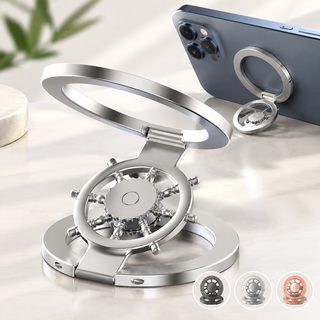 360도 회전 듀얼 자석 메탈 휴대폰 링 거치대 차량용 탁상용 스마트폰 홀더