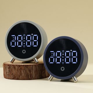 4인치 LED 디지털 전자 알람 시계 메탈 프레임 학생용 책상 탁상시계 24시간