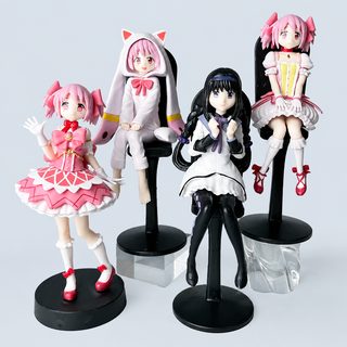 마법소녀 마도카 마기카 마도카 호무라 큐베 앉은 자세 PVC 피규어 책상 장