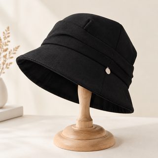 여성 가을 겨울 무지 버킷햇 넓은 챙 보온 벙거지 모자 프렌치 빈티지 데일