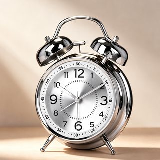 학생용 메탈 무소음 알람시계 4인치 야광 아날로그 데스크톱 시계