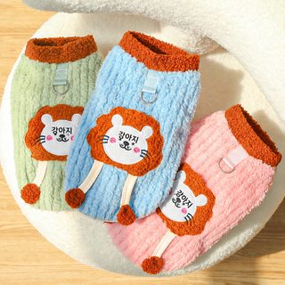 가을과 겨울 애완동물 옷 강아지 고양이 새끼 개 의류 용품 기모 사자 보온