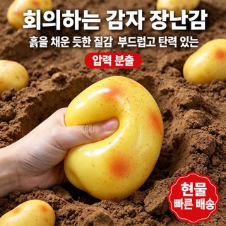 리얼 감자 블록 주물럭 말랑이 촉감놀이 소리 나는 스트레스 해소 스퀴시