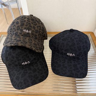패션 알파벳 자수 소프트 톱 와이드 모자 커버 날씬한 호피 무늬 야구 모자