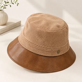 여성 빈티지 버킷햇 가을 겨울 보온 방풍 와이드챙 데일리 출근룩 모자