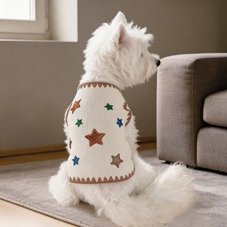 PETCIRCLE 애완동물 서클 2026 가을 겨울 신상품 소형 개 고양이 고양이 귀염둥이 현물 도매 작은 별 조끼