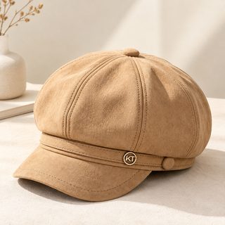 여성 가을 겨울 팔각모 헌팅캡 심플 복고풍 방한 데일리 출근 모자