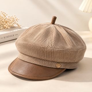 에응설 여성 베레모 가을 겨울 일본 감성 레트로 스쿨룩 화가 모자 단색 사