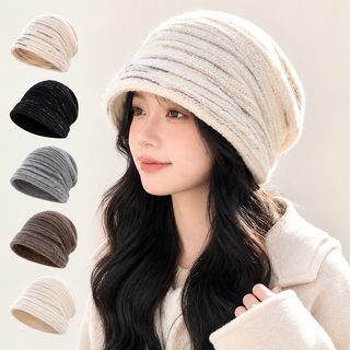 가을 겨울 얼굴 작은 냉모 기질 패션 모자 여성용 한국계 보온 귀 보호대 더