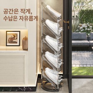 다층 신발장 공간절약 문뒤 신발정리대 원룸 기숙사 이동식 무설치 슬림 슈