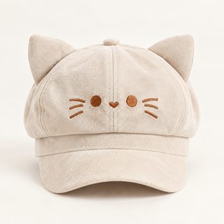 귀여운 만화 고양이 귀 팔각모 가을 겨울 복고 얼굴 드러내는 신문 동모 달콤 백합 귀여운 여자 모자녀