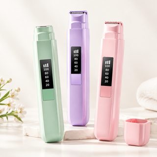 여성 전기면도기 전신 비키니라인 정리용 충전식 듀얼헤드 디지털 표시