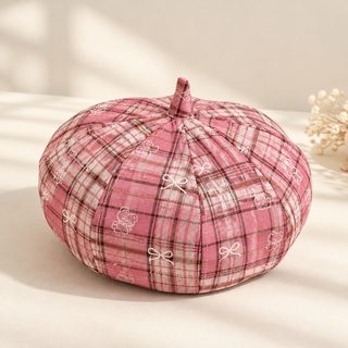 귀여운 복고 얼굴 드러내는 작은 베레모 일본계 백합 감미로운 신문 아동모 개성 문예 소청신모 자녀형