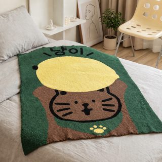 만화 귀여움풍 담요 힐링계 소파 덮개 담요 거실 에어컨 낮잠 니트 담요 침