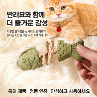 고양이 창의 생선 구이 장난감 생선 뼈 목천 여뀌 이빨 방망이 모방 생선 스