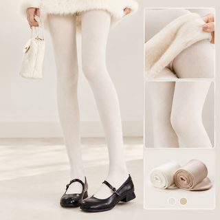 젖빛 레깅스 봄 가을 겨울 기모 더하기 두꺼운 팬티 양말 밖 흰색 보온 겨울