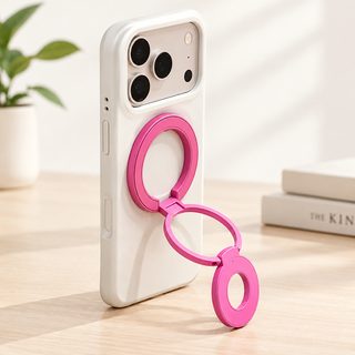 가정용 탁상용 다기능 3단 접이식 양면 강력 자석 스마트폰 링 거치대 360도